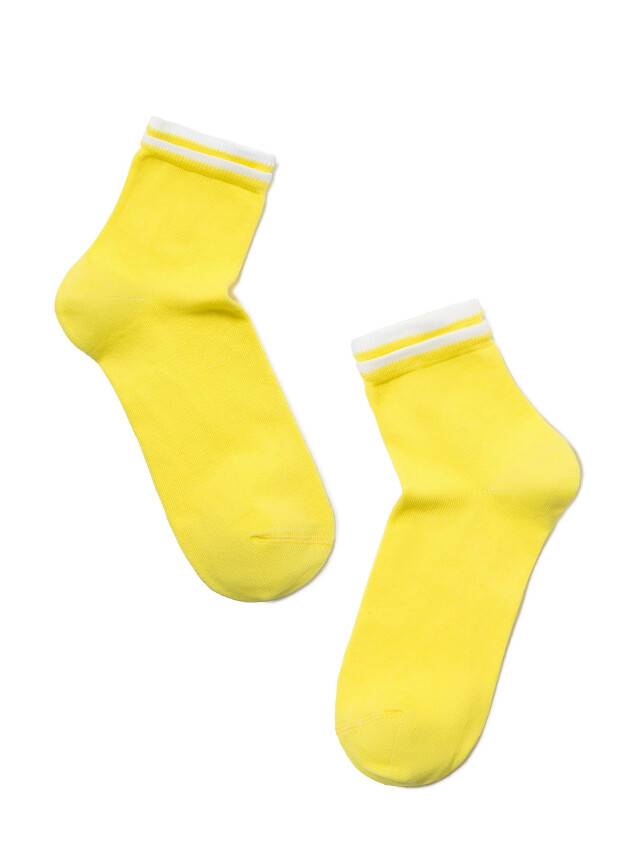 Носки хлопковые женские CLASSIC (декор.резинка) 7С-32СП, р. 36-37, желтый, рис. 010 - 2