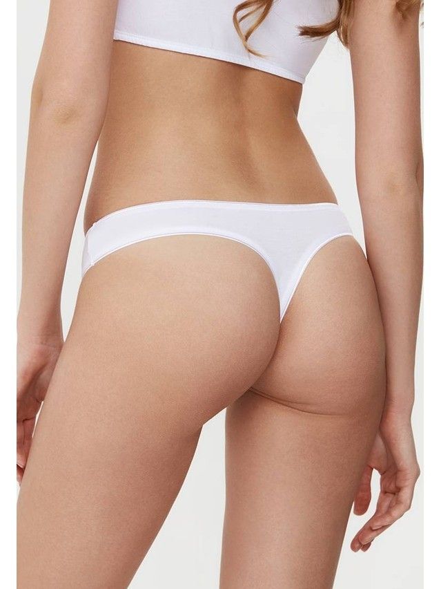 Женские стринги из хлопка, LST 2000, 90 / XS, белый - 3