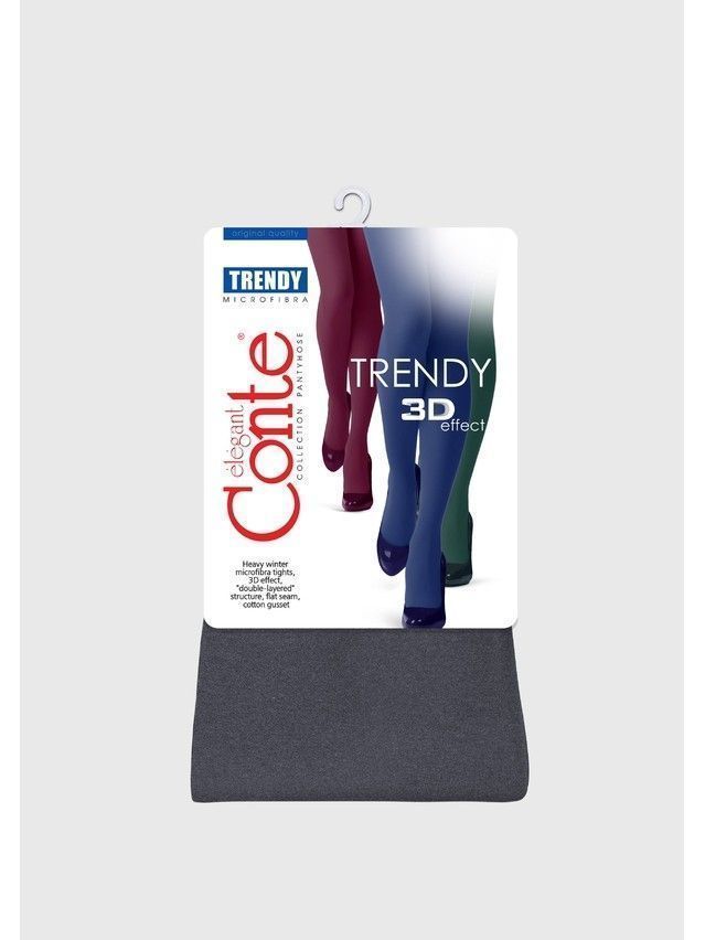 Колготки женские TRENDY MELANGE 60, р.2, grafit - 5