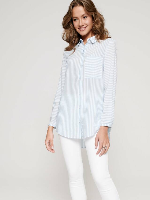 Рубашка LBL 1096, р.170-84-90, white-light blue - 3