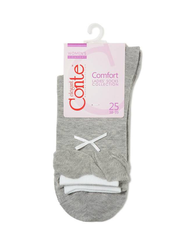 Носки хлопковые женские COMFORT (декор) 12С-33СП, р. 36-37, серый, рис. 037 - 3