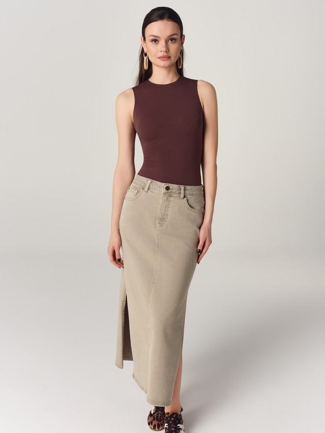 Юбка джинсовая жен. C CON-946, р.170-90, peanut - 1