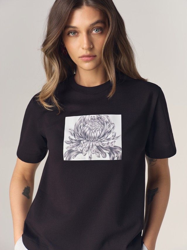 Джемпер женский C LD 3470, р.170-84, black-chrysanthemum - 3