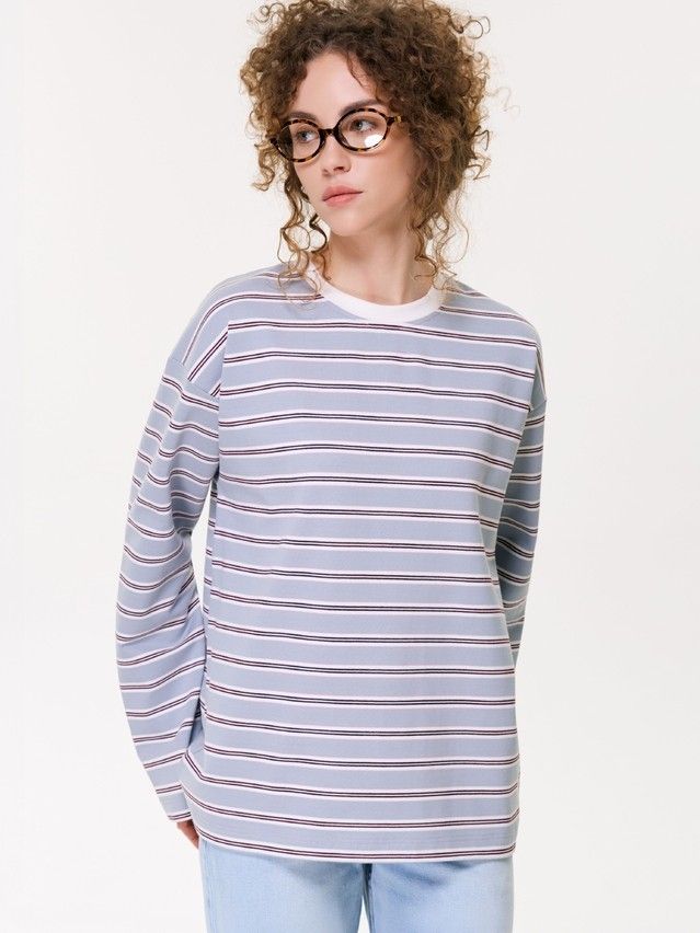 Джемпер жен. C LD 3591, р.170-84, grey-wine-ecru - 4