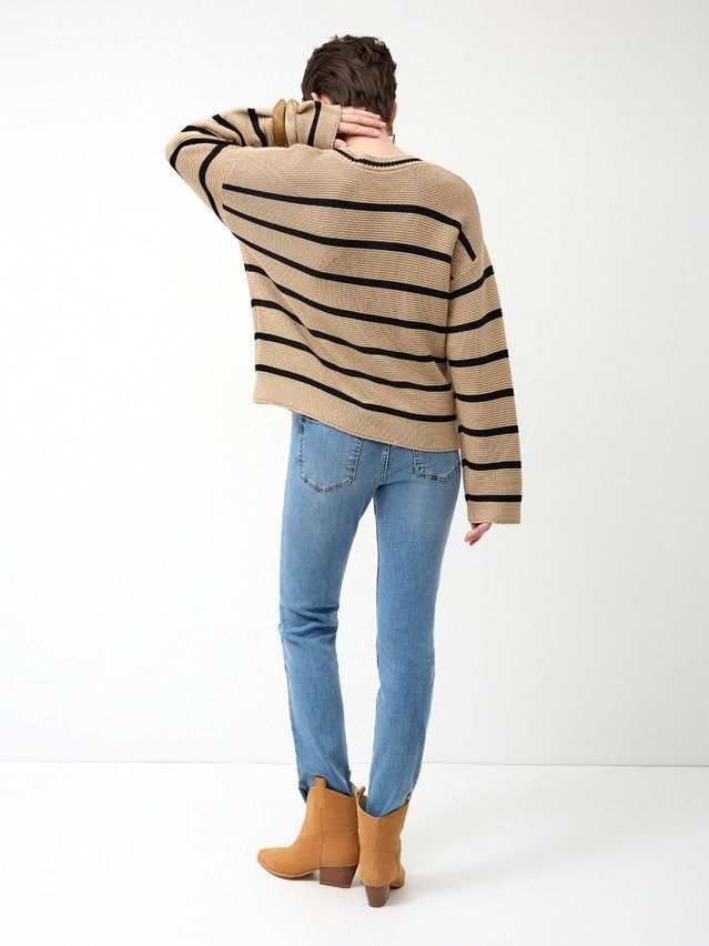 Джемпер женский CE LDK24115 24С-115СП, р.170-84, camel-black - 3