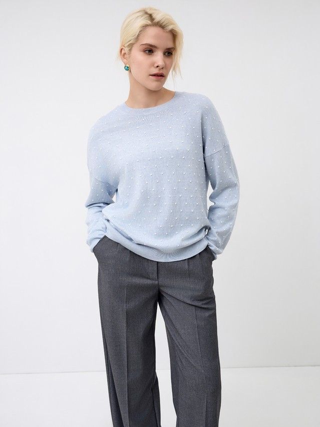 Джемпер женский CE LDK24110 24С-110СП, р.170-84, blue melange - 2