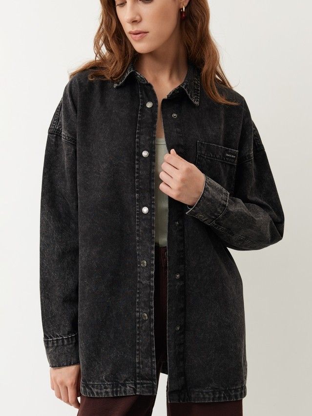 Ветровка джинсовая жен. C CON-984, р.170-84-90, washed black - 2