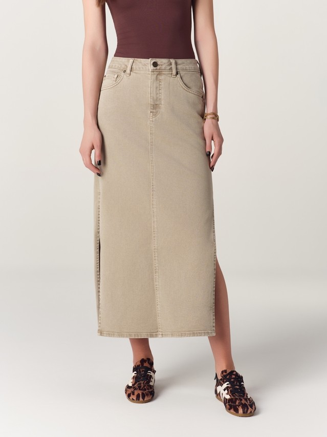 Юбка джинсовая жен. C CON-946, р.170-90, peanut - 5