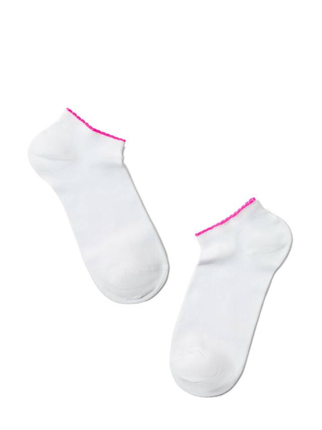 Носки хлопковые женские ACTIVE (короткие, пикот) 12С-45СП, р. 36-37, белый, рис. 041 - 2