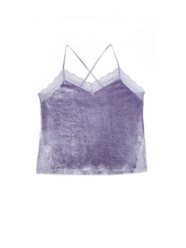 Velour top for home VELVET LOUNGEWEAR LHW 1008, s.170-84, grey-lilac - 3