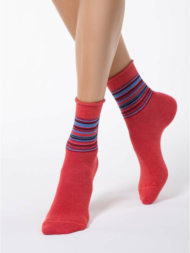 Носки хлопковые женские COMFORT (без резинки) 7С-51СП, р. 36-37, красный, рис. 027 - 1