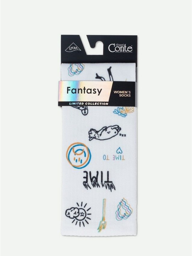 Носки женские хлопковые CE FANTASY 19С-236СП, р.23-25, 376 белый - 3