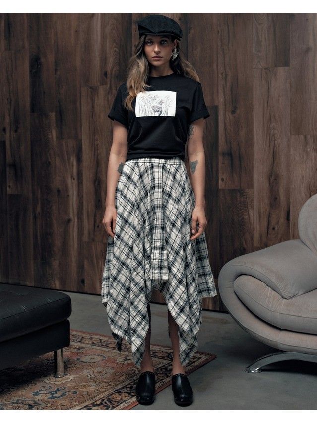 Джемпер женский C LD 3470, р.170-84, black-roses - 1