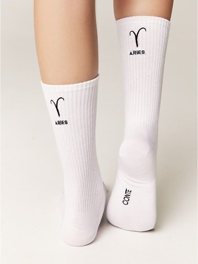 Носки женские хлопковые C FANTASY (с вышивкой) 24С-77СП, р.23-25, 666 белый - 2