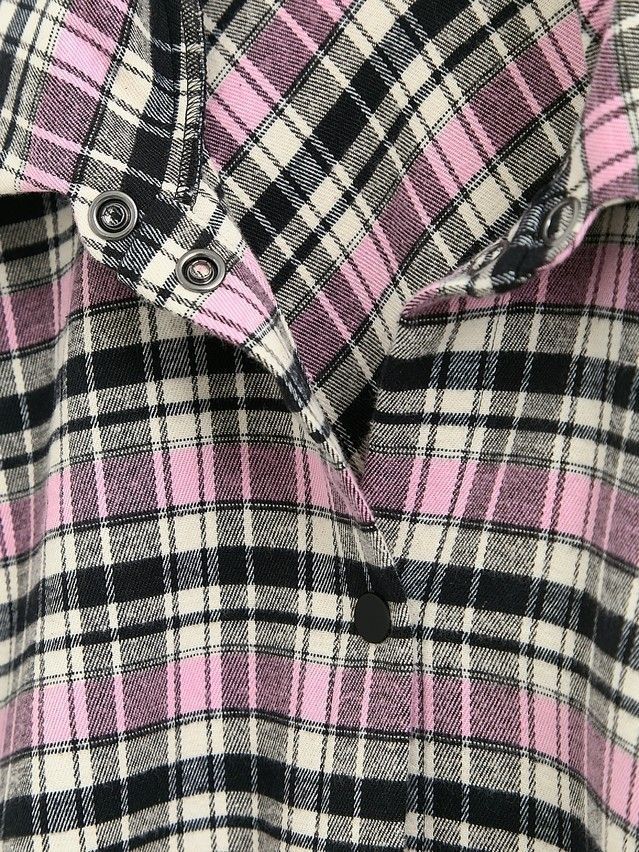Рубашка женская C LRU 3323, р.170-84-90, black-pink check - 6