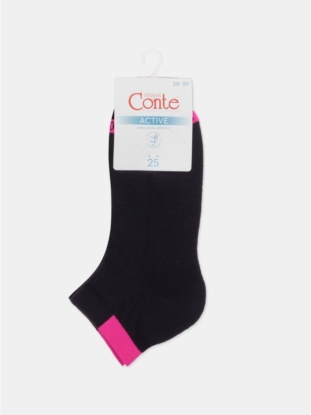 Носки женские хлопковые CE ACTIVE (короткие, махр. стопа) 16С-92СП, р.23, 573 черный - 7