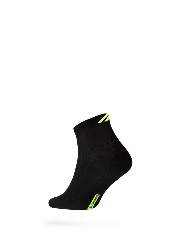 Носки мужские ACTIVE (короткие) 7С-37СП, р. 40-41, черный-салатовый, рис. 018 - 1