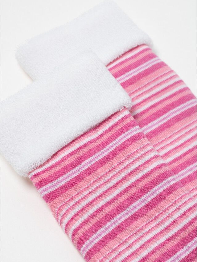 Носки хлопковые детские SOF-TIKI (махровые, 2 пары) 7С-92СП, p. 12, белый-розовый, рис. 703 - 7