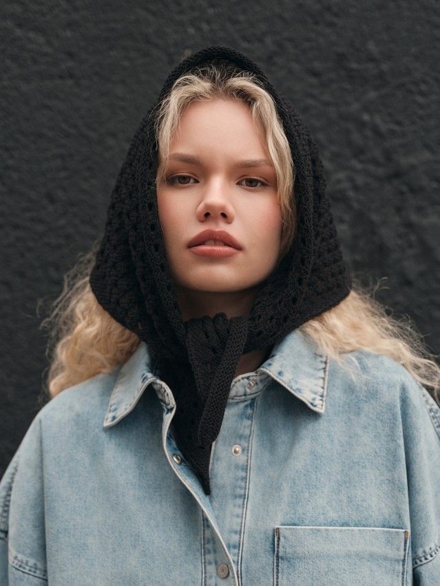 Косынка жен. C LDK25194 25С-194СП, р.42*108, black - 1