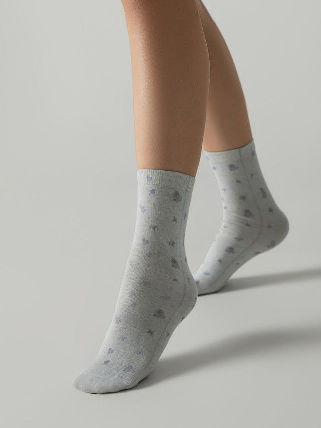 Носки женские C FLOWERS 20С-107/3СП, р.23-25, 1150 голубой - 1