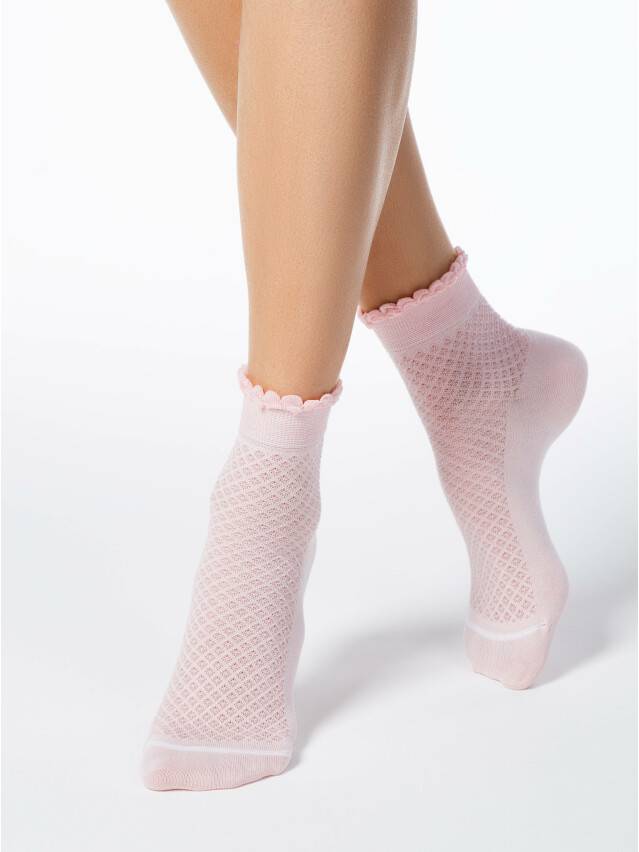 Носки хлопковые женские CLASSIC (тонкие, пикот) 15С-22СП, р. 36-37, светло-розовый, рис. 055 - 1