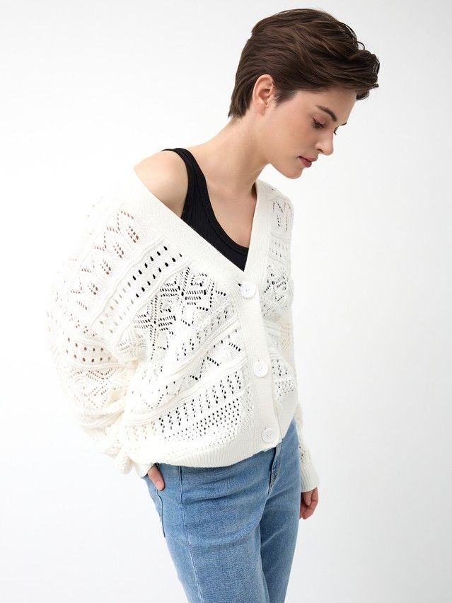 Жакет женский CE LDK24112 24С-112СП, р.170-84-88, ecru - 3