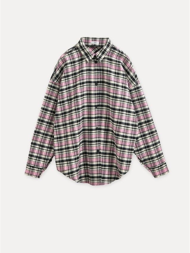 Рубашка женская C LRU 3323, р.170-84-90, black-pink check - 4