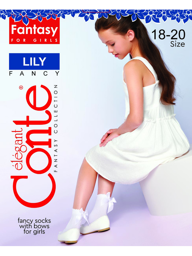 Носки для девочек нарядные CE LILY, р.18-20, bianco - 3