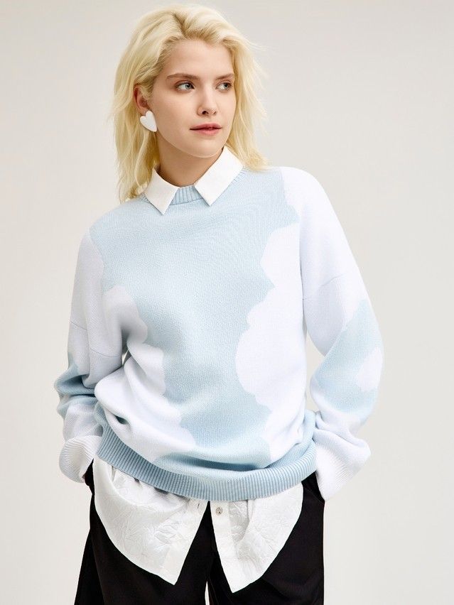 Джемпер женский CE LDK24122 24С-122СП, р.170-84, blue-white - 2