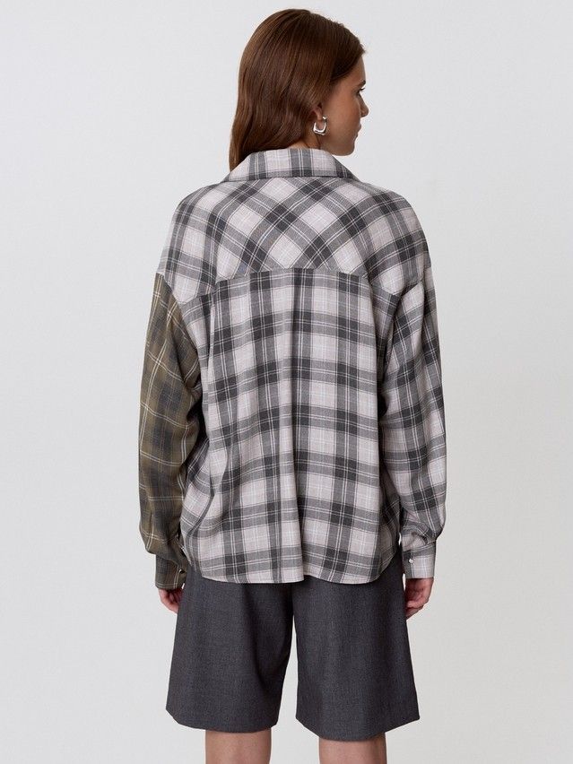 Рубашка женская C LRU 3464, р.170-84-90, beige-khaki - 4