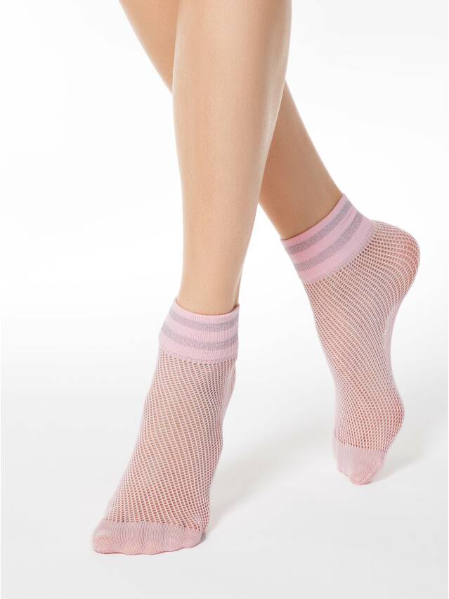 Носки женские FANTASY (короткие, люрекс) 17С-122СП, р. 36-39, 132 light pink - 1