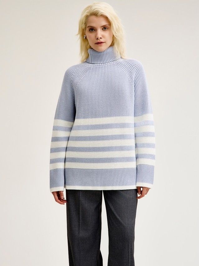 Джемпер женский CE LDK24116 24С-116СП, р.170-84, blue-ecru - 3