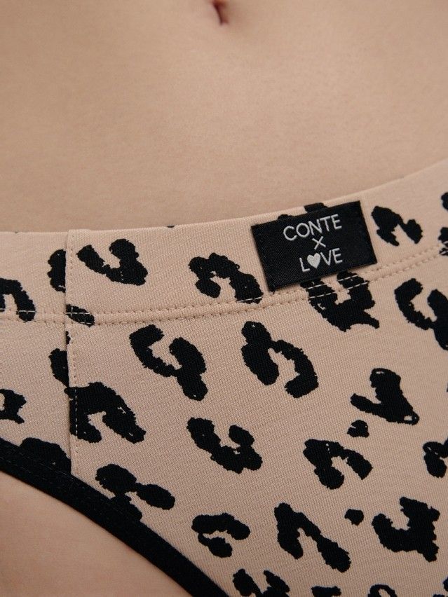 Трусы женские CE COTTON LOVE LBR 2532, р.90, beige-black leo - 5