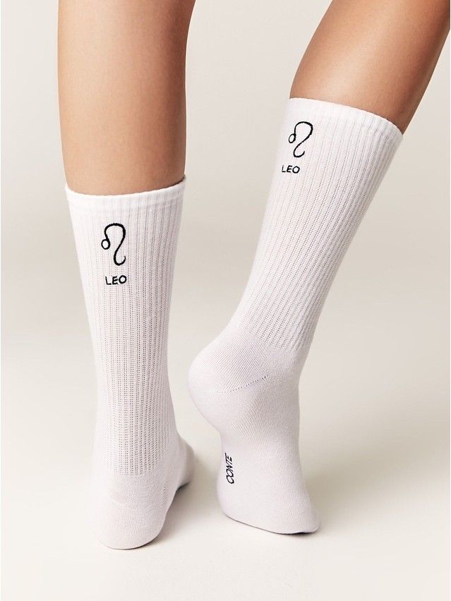 Носки женские хлопковые C FANTASY (с вышивкой) 24С-77СП, р.23-25, 663 белый - 2