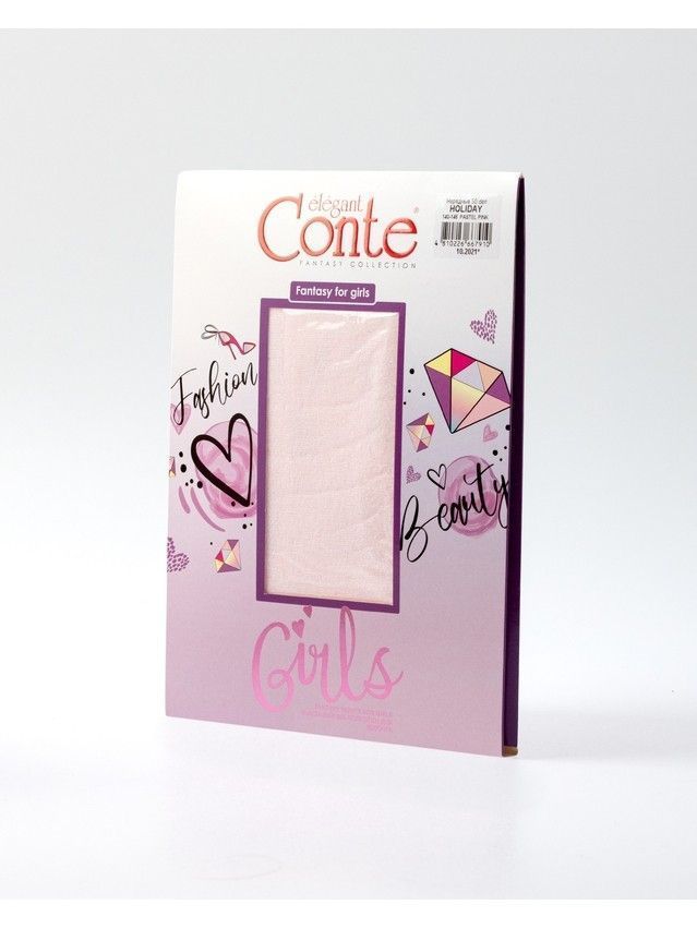 Колготки детские нарядные CE HOLIDAY, р.104-110, pastel pink - 6