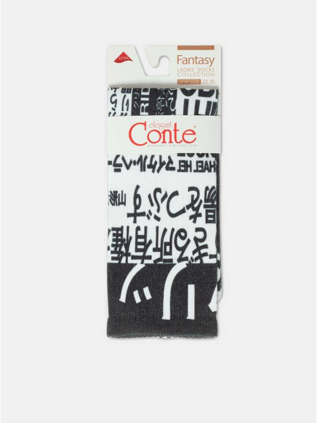 Носки женские хлопковые CE FANTASY (удлиненные, печать) 19С-236/1СП, р.36-39, 390 черно-белый - 5