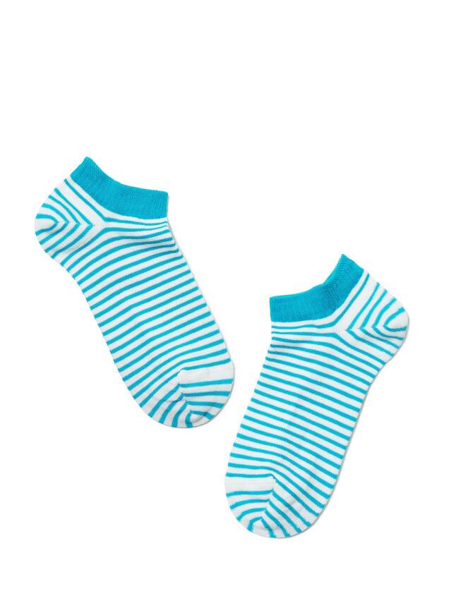 Носки хлопковые женские ACTIVE (ультракороткие) 15С-46СП, р. 36-37, белый-бирюза, рис. 073 - 2