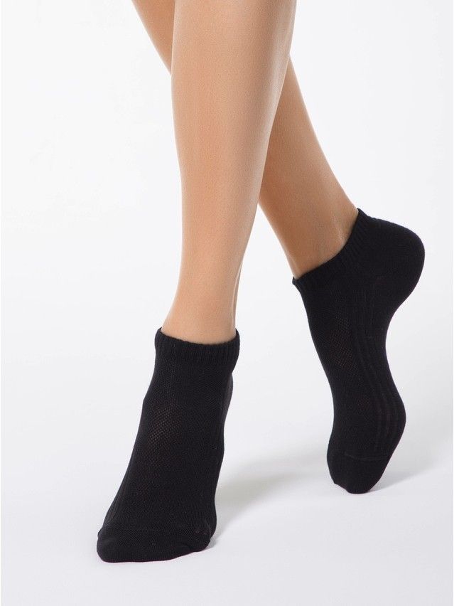 Носки хлопковые женские CLASSIC (короткие) 7С-34СП, р. 36-37, черный, рис. 016 - 1