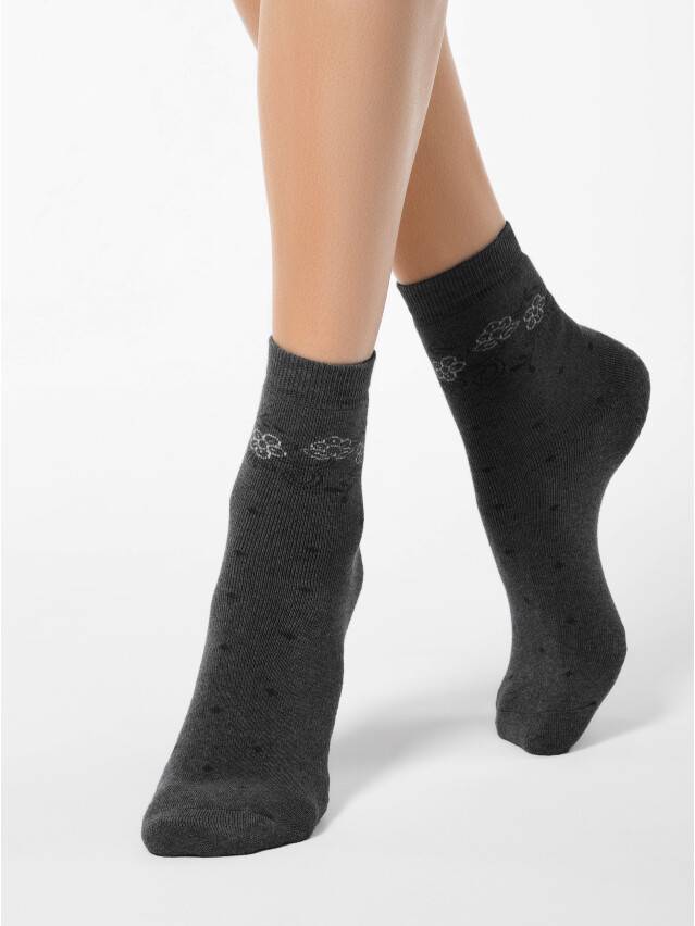 Носки хлопковые женские COMFORT (махровые) 7С-47СП, р. 36-37, темно-серый, рис. 034 - 1