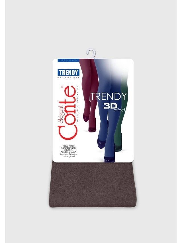 Колготки женские TRENDY MELANGE 60, р.2, chocolate - 6