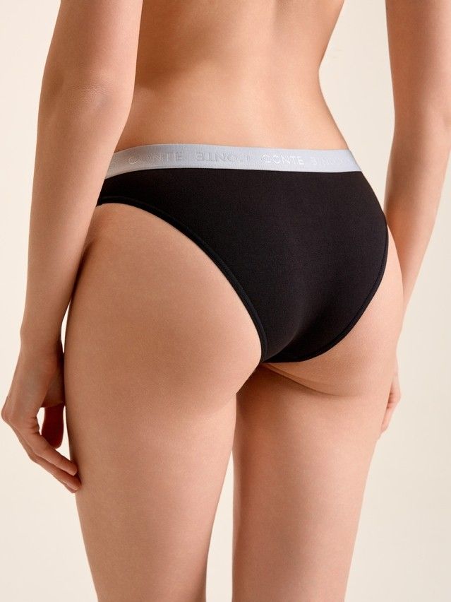 Трусы жен. CE PRINT DOTS LB 2545, р.90, black-grey - 2