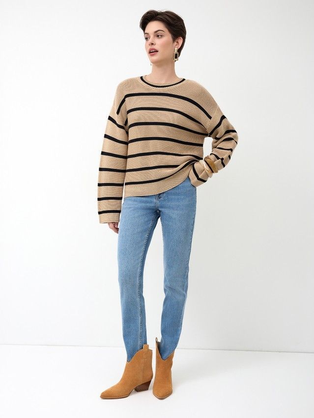 Джемпер женский CE LDK24115 24С-115СП, р.170-84, camel-black - 5