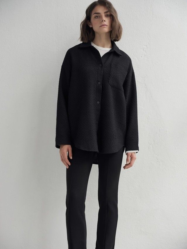 Рубашка женская C LRU 3268 24С-3331ТСП, р.170-84-90, black - 2