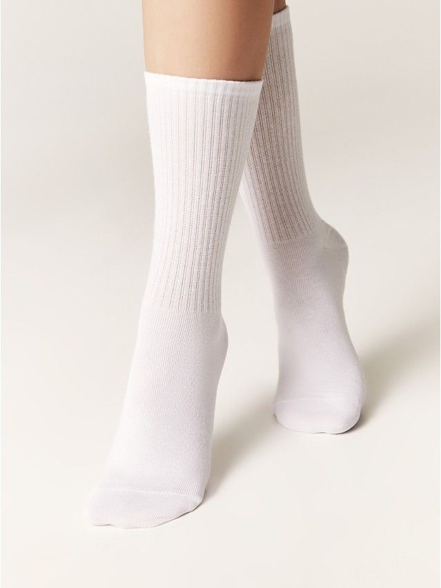 Носки женские хлопковые C FANTASY (с вышивкой) 24С-77СП, р.23-25, 666 белый - 6