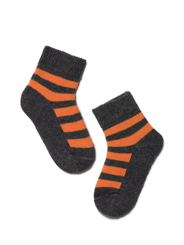 Носки хлопковые детские SOF-TIKI (махровые) 7С-46СП, p. 10, темно-серый-оранжевый, рис. 210 - 1