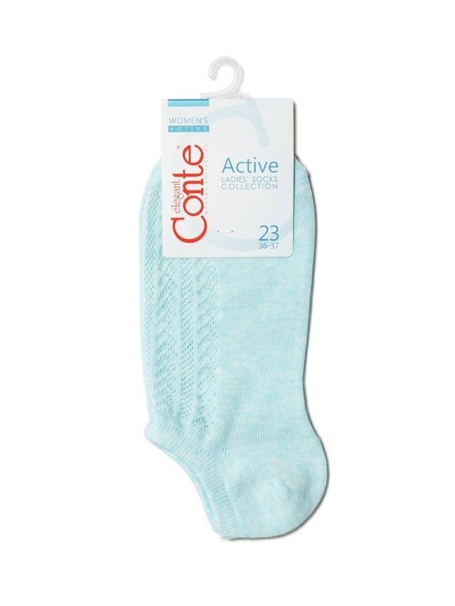 Носки женские хлопковые ACTIVE (ультракороткие) 19С-185СП, р.36-37, 179 бледно-бирюзовый - 3