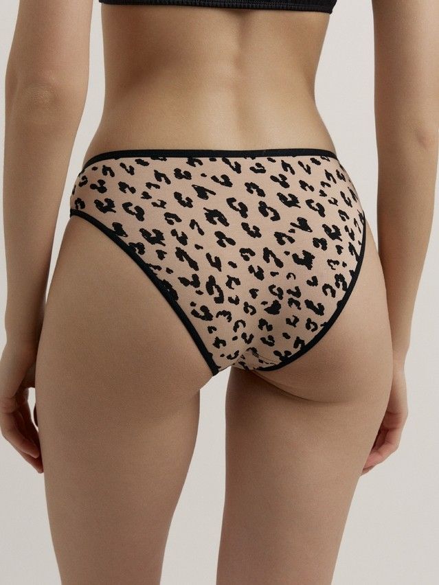 Трусы женские CE PRINT DOTS LB 2546, р.90, beige-black leo - 2