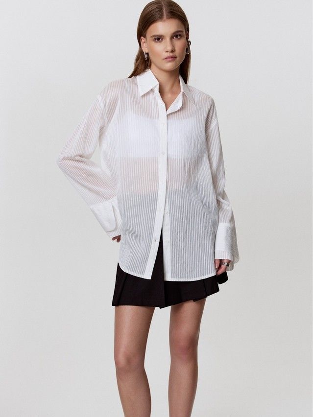 Рубашка женская C LRU 3434, р.170-84-90, white - 1