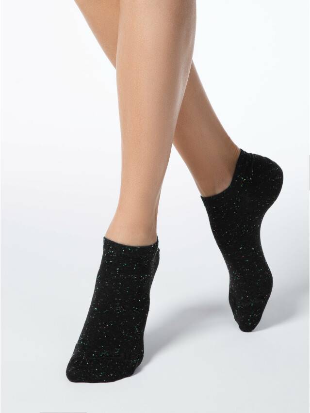 Носки хлопковые женские ACTIVE (ультракороткие, pixels) 16С-62СП, р. 36-37, черный, рис. 085 - 1
