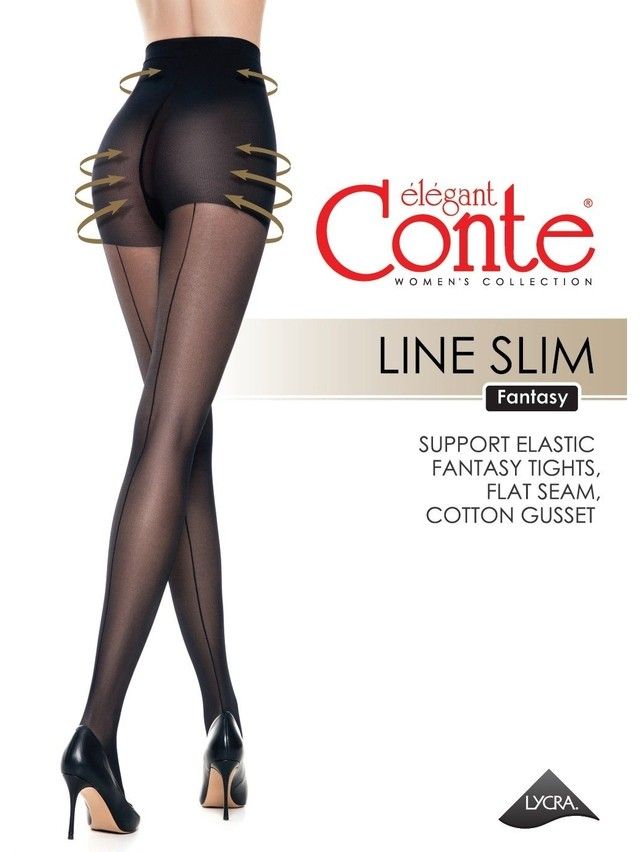 Колготки женские CE FANTASY LINE SLIM, р.2, nero - 4